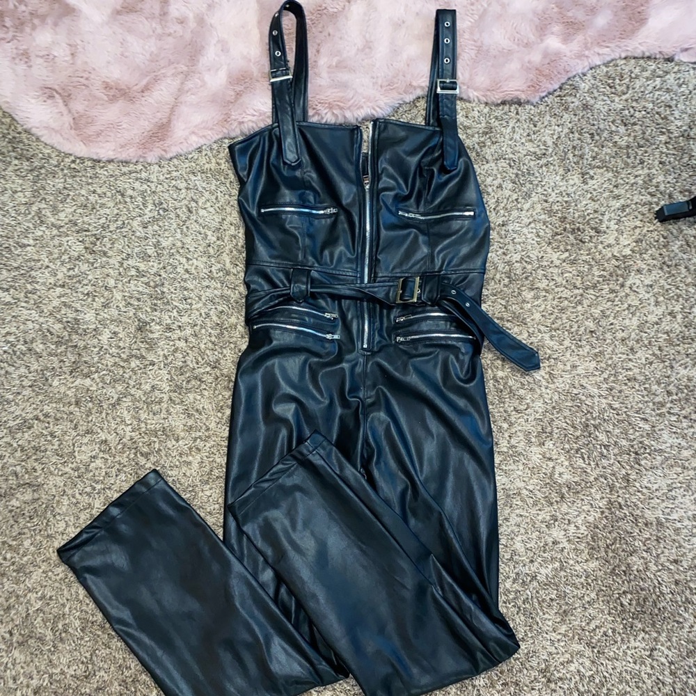 Pretty Little Thing Biker Belted Catsuit